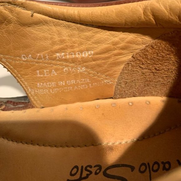 Paolo Sesto Leather Sandals Great Condition